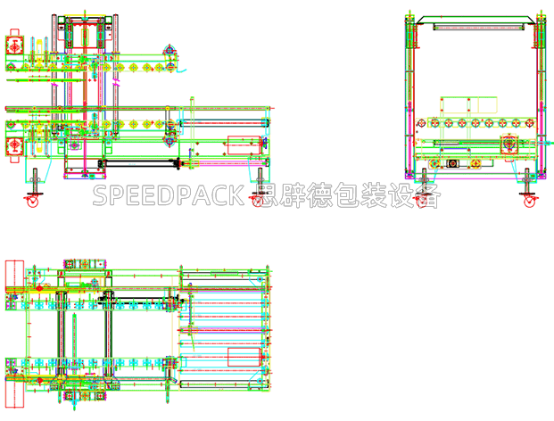 SPEEDPACK Automatic Corner-and-Edge Case Sealer – Standard Model Drawing
